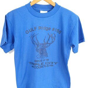 Vtg IBPOE of W Triple City Councils Graphic T-Shirt Men's Med Blue Single Stitch